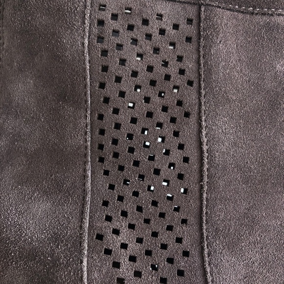 Gianni Bini Schools Out Suede Peep Toe Ankle Boot - Picture 7 of 9